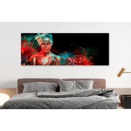 Tablou frumoasa cu funda turcoaz